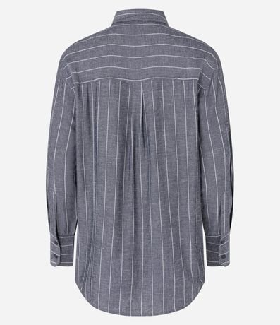 Camisa en Viscolino con Rayas Finas 8