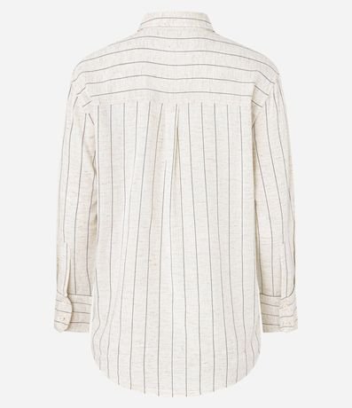 Camisa con Estampa Rayas a Hilo Teñido 6