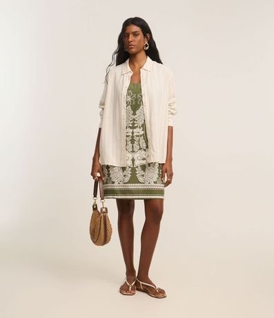 Vestido Corto en Viscolino con Estampa Floral 2