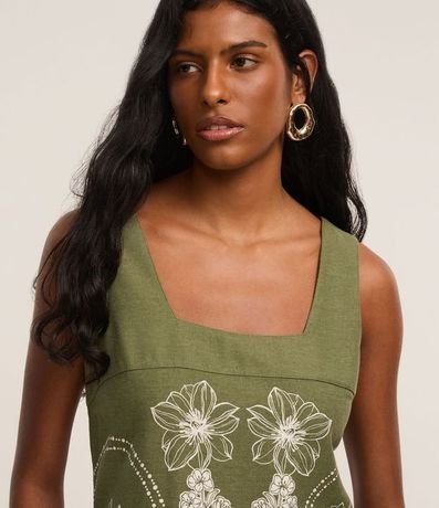 Vestido Corto en Viscolino con Estampa Floral 3