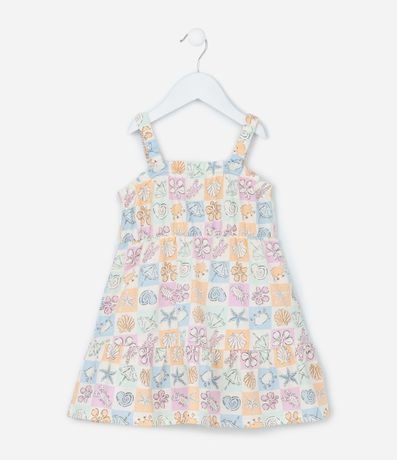 Vestido Infantil con Estampa Tropical - Talle 1 a 6 años