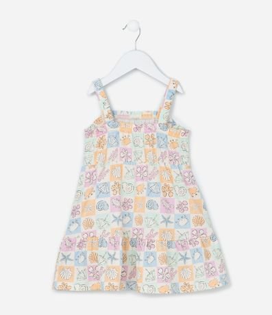 Vestido Infantil con Estampa Tropical - Talle 1 a 6 años 2