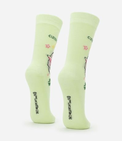 Media Caña Larga en Algodón con Estampa Baby Yoda 3