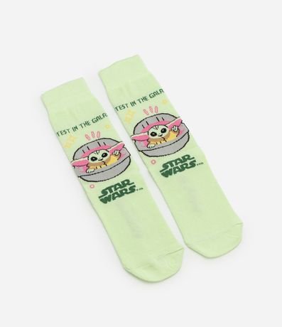 Media Caña Larga en Algodón con Estampa Baby Yoda 4