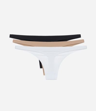 Kit 03 Bombachas Colaless en Microfibra Básicas 2