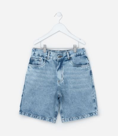 Bermuda Recta Infantil en Jeans con Cintura Elástica - Talle 5 a 14 años 2