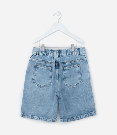 Bermuda Recta Infantil en Jeans con Cintura Elástica - Talle 5 a 14 años 3