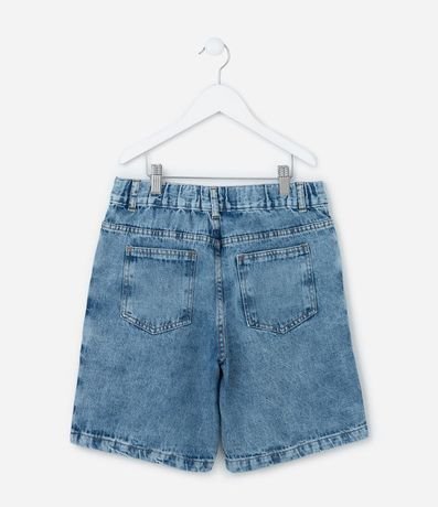 Bermuda Recta Infantil en Jeans con Cintura Elástica - Talle 5 a 14 años 2