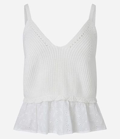 Blusa en Punto con Breteles  y Volados 7