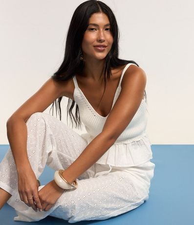 Blusa en Punto con Breteles  y Volados 6