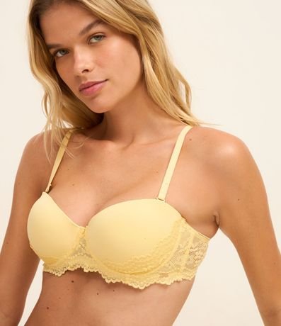 Soutien Sin breteles en Microfibra con Encaje