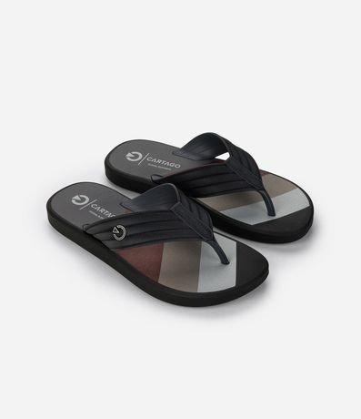 Ojota de Tiras Largas con Texturas Pespontas y Estampa 2