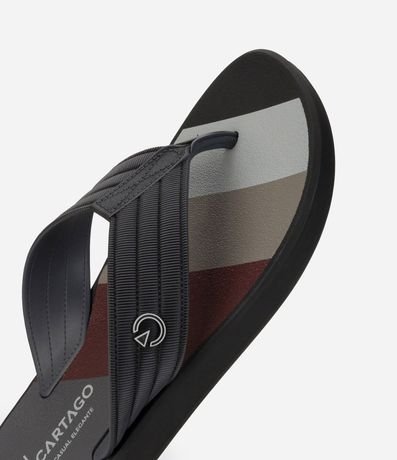 Ojota de Tiras Largas con Texturas Pespontas y Estampa 4