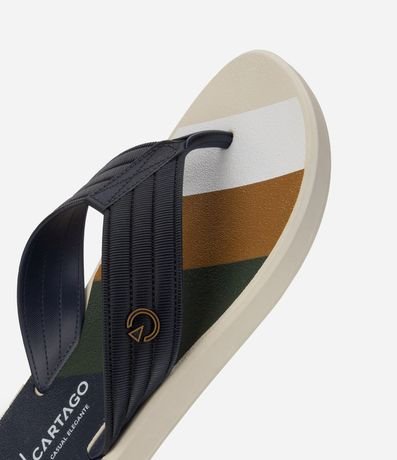 Ojota de Tiras Largas con Texturas Pespontas y Estampa 4