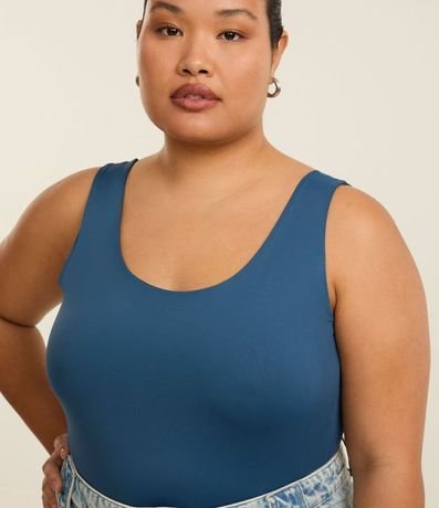 Blusa Musculosa en Poliamida con Breteles Anchos Curve & Plus Size 3