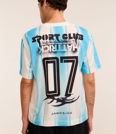 Remera Boxy Sportcore con Estampa de Rayas y Lettering 4