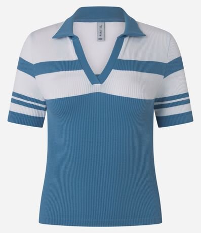Blusa Polo Seamless Rayada 6