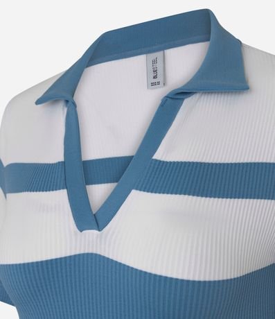 Blusa Polo Seamless Rayada 7