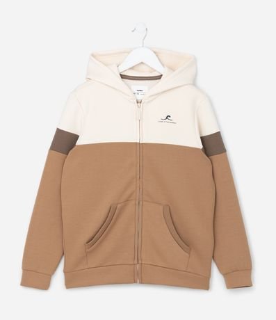 Campera Infantil en Techfleece con Recortes y Bolsillos - Talle 5 a 14 años