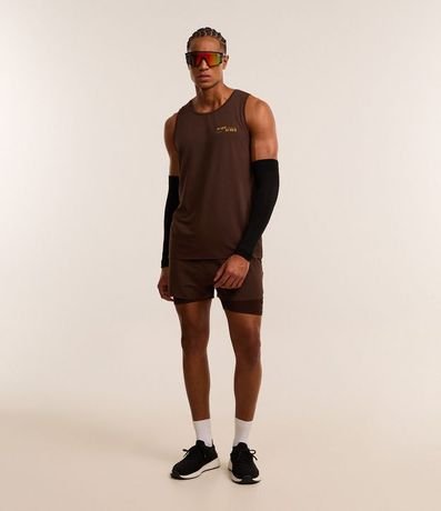 Bermuda Deportiva en Microfibra con Short de Compresión 1