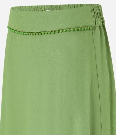 Pollera Long Midi en Viscolino con Abalorios en la Cintura y Volado Doble 7