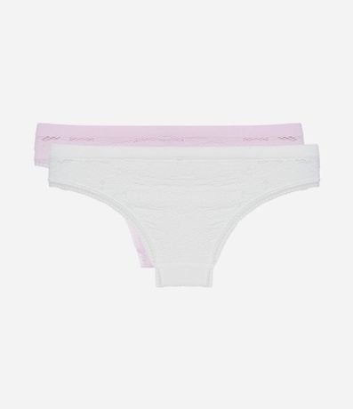 Kit 02 Bombachas Bikini Seamless con Textura Floral 2