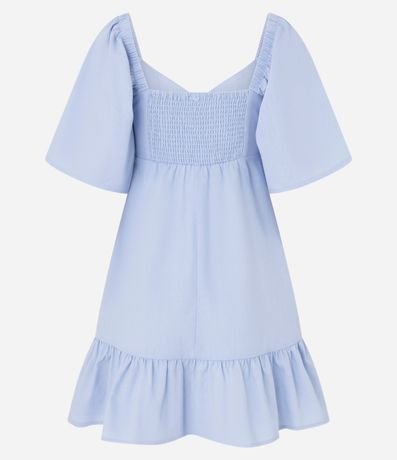 Vestido Evasê corto en Viscolino con Recorte Cutout en la Cintura 7