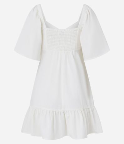 Vestido Evasê corto en Viscolino con Recorte Cutout en la Cintura 7