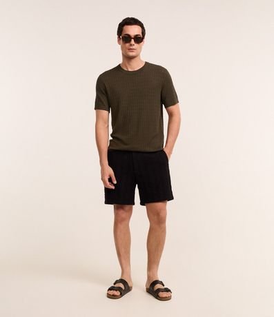 Remera en Viscosa con Textura Zig Zag 2