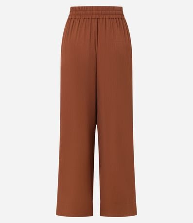 Pantalón Recto Fluida en Cambraia con Cintura Elástica 7