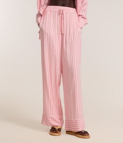 Pantalón Recto Fluida en Cambraia con Rayas verticales 3