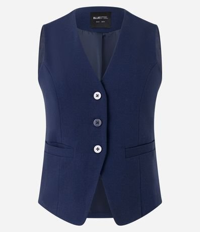 Chaleco Alargado en Sastrería con Botones Delanteros 5
