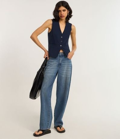 Chaleco Alargado en Sastrería con Botones Delanteros 3