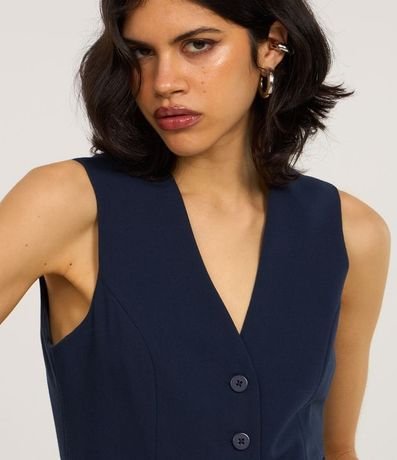 Chaleco Alargado en Sastrería con Botones Delanteros 4