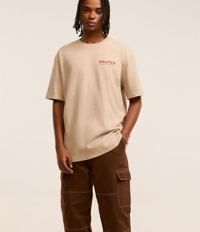 Pantalón Baggy en Sarga con Pespuntes Contrastantes 5