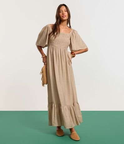 Vestido Long Midi con Lastex en el Busto 5