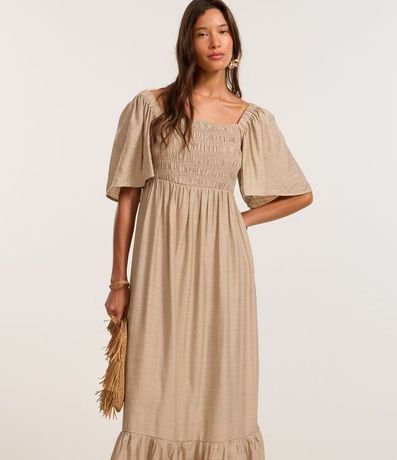 Vestido Long Midi con Lastex en el Busto 2