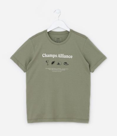 Remera Infantil con Estampa Elementos Deportivos - Tam - 5 a 14 años 1
