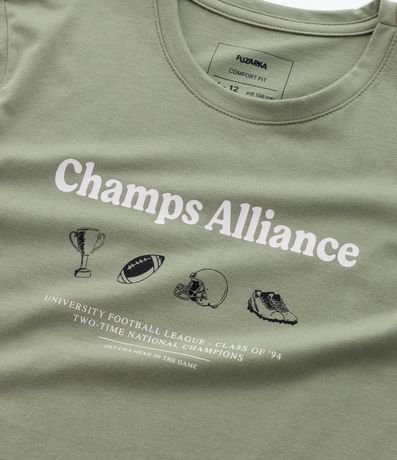 Remera Infantil con Estampa Elementos Deportivos - Tam - 5 a 14 años 4