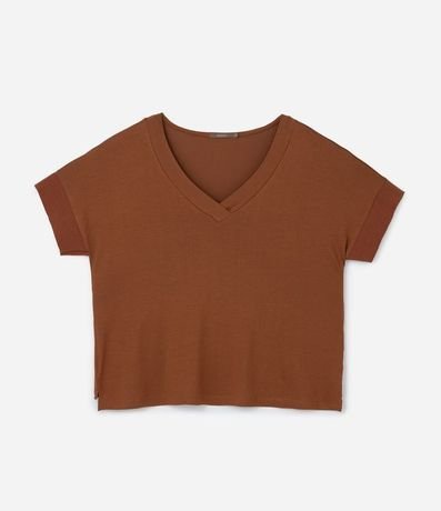 Blusa en Crepé con Escote V en Punto Curve & Plus Size 3