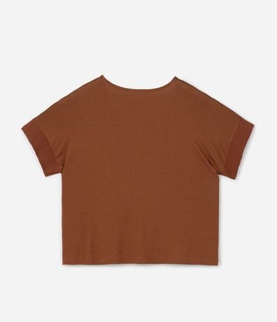 Blusa en Crepé con Escote V en Punto Curve & Plus Size 4