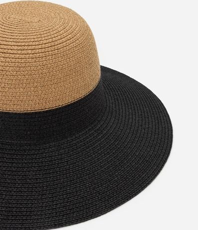 Sombrero de Playa en Paja con Aba Alargada Bicolor 2