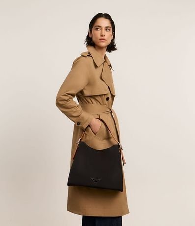 Cartera Hobo Grande con Asa y Detalles Contrastantes 8