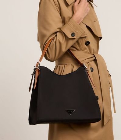 Cartera Hobo Grande con Asa y Detalles Contrastantes 9