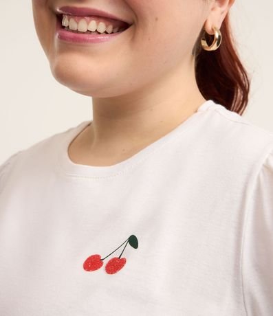 Blusa con Manga Abullonada y Cerezas Curve & Plus Size 2