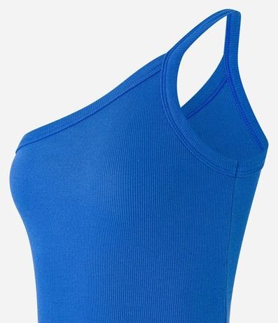 Blusa de un Hombro en Rib con Textura Leve 5