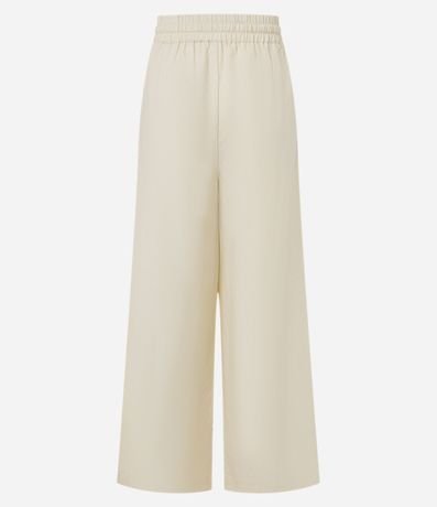 Pantalón Pantalona en Viscolino con Lazo en la Cintura 8