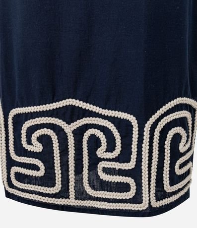 Pollera Recta Midi en Cambraia con Bordado en la Bajo 7