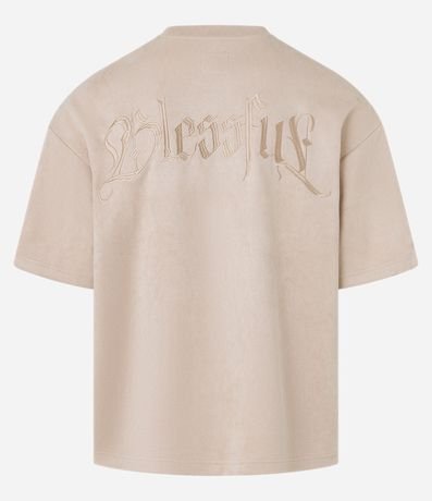 Remera Oversized en Gamuza con Bordado de Cruz Al Frente 9