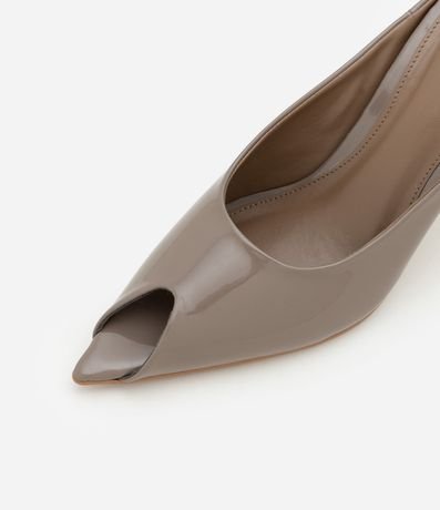 Zapato Mule Peep Toe con Berniz 4